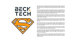 Beck Tech logo with superman logo 