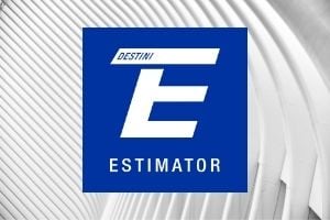 DESTINI Estimator logo wavy background